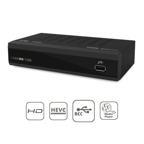 I-CAN T280 ZAPPER HD T2 HEVC REC & PLAY