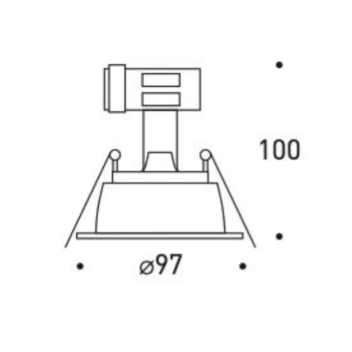 FARETTO DA INCASSO FISSO BIJOU GU5.3 50W DICROICA D82 - DORATO