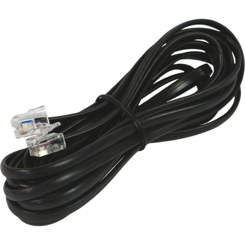 PROLUNGA TELEFONICA 3MT CAVO A 4 CONDUTTORI - 2 PLUG 6/4 C - COLORE NERO