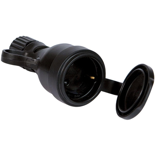 PRESA DIRITTA HI-PRO STANDARD TEDESCO 2P+T 16A CON COPERCHIO IN GOMMA - IP44