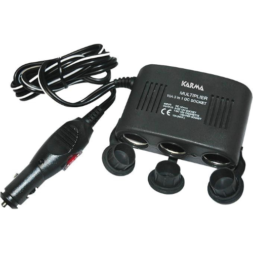 MULTIPRESA A 3 POSTI PER PRESA ACCENDISIGARI KARMA AC 633