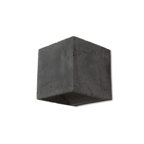 NOVANTADIECI 9010 FARO A PARETE CON LUCE BIEMISSIONE LED CONCRETE 9010 KUBO CEM LED 12W 3000K - DRIVER INCLUSO