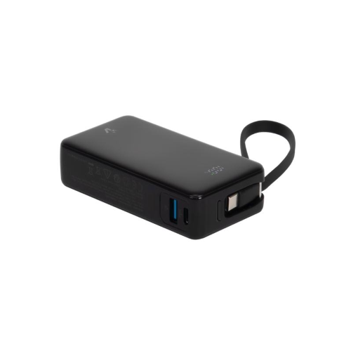POWERBANK VPB-LP10BK CON SCHERMO LCD 10000 MAH USB E TYPE C QUICKCHARGE 35W PPS NERO - CAVO INTEGRATO