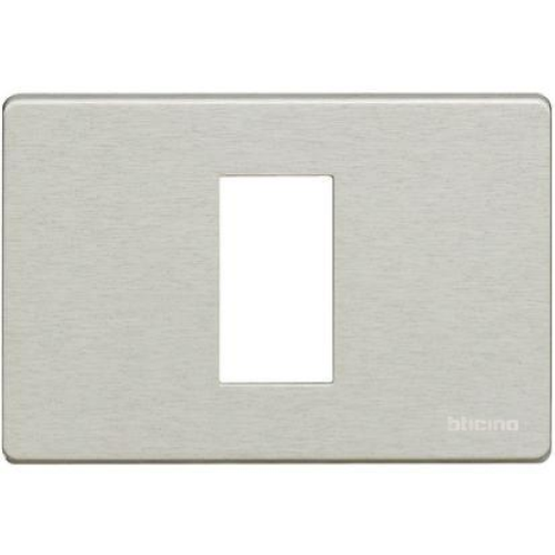 MAGIC - PLACCA 1 POSTO PER SCATOLA RETTANGOLARE - IN ALLUMINIO OXIDAL - CON SOTTOPLACCA ISOLANTE E AGGANCIO GRADUALE PER SUPPORTO 503SA