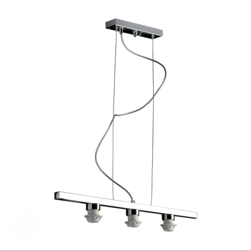 LAMPADA A SOSPENSIONE ESTER CROMO 3LUCI REGLETTE 