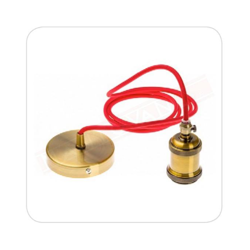 PENDENTE ASSEMBLATO 2M, PORTALAMPADA VINTAGE E27
