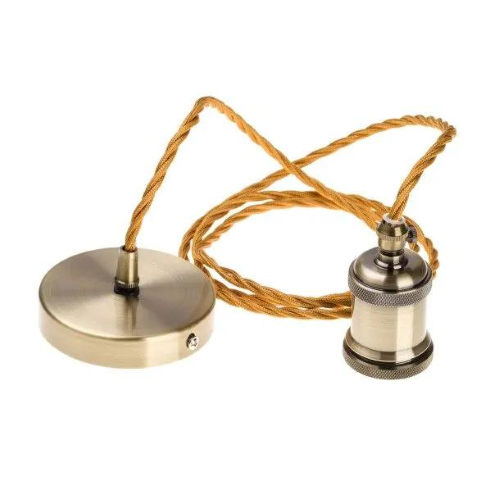 PENDENTE ASSEMBLATO 2M, PORTALAMPADA VINTAGE E27
