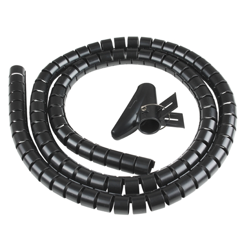 SPIRALE AVVOLGI CAVO FLESSIBILE VULTECH 1.5 MT SN21505 NERA