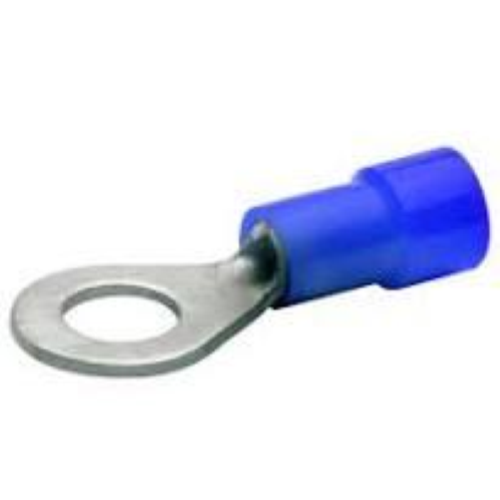 TERMINALE ISOLANTE AD OCCHIELLO 2,5 FORO 3,5 BLU - CONF. 100PZ