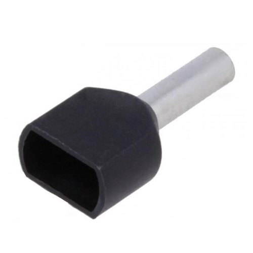TERMINALE A BUSSOLA DIN NERO 2X1,5 L8 - CONF. 200PZ