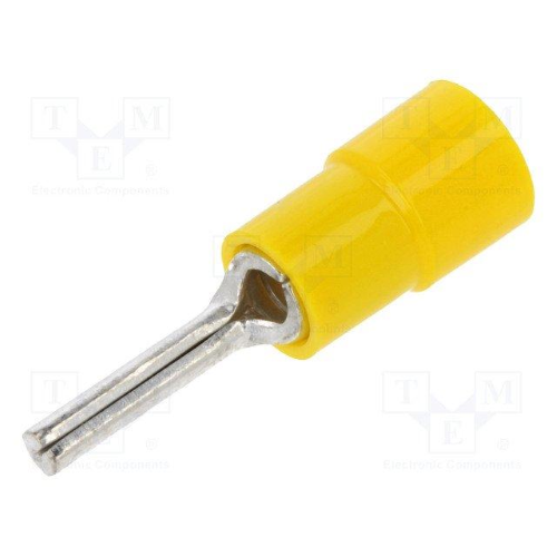 PUNTALE ISOLATO 6 GIALLO TERMINALE AD AGO - CONF. 50PZ