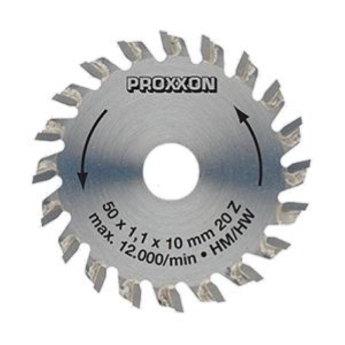PROXXON LAMA CON DENTI IN METALLO DURO, 20 DENTI, DIAM. 50MM X 1,1MM