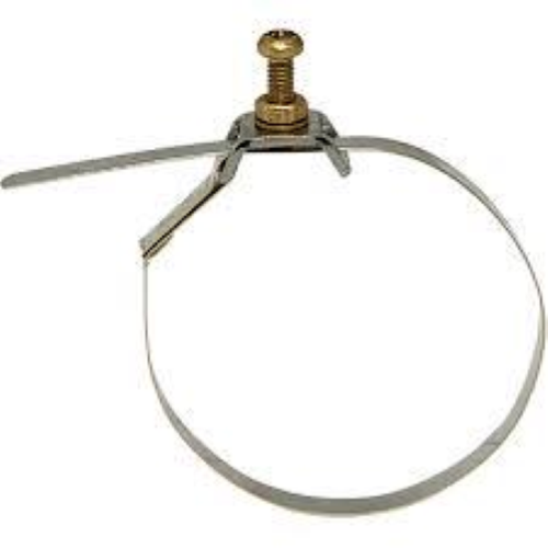 FASCETTA IN OTTONE NICHELATO  D. 3/8" A 2"