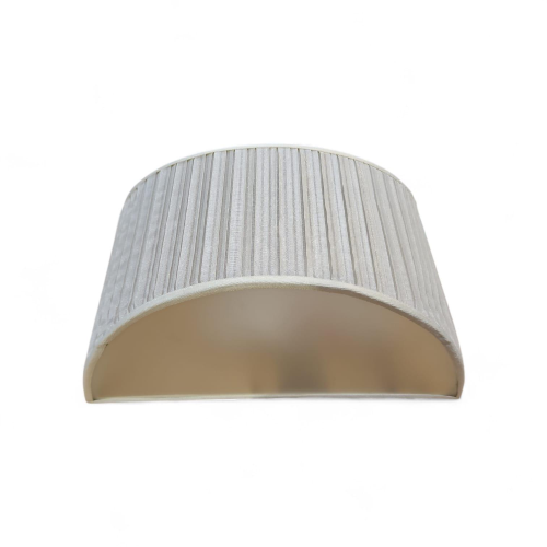 APPLIQUE MEZZALUNA CON RIGHE BIANCA 1 LUCE E27