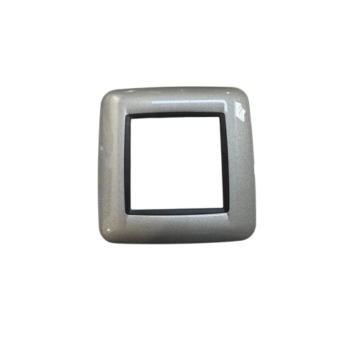 PLACCA ROUND 2M ARGENTO METAL