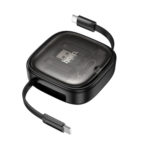 HOCO - CAVO RETRATTILE 3IN1 LIGHTNING / MICRO USB / USB-C PD 60W U140 0,95M BLACK