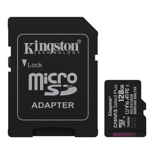MEMORY CARD MICROSD 128GB KINGSTON CANVAS SELECT PLUS SDCS3/128GB