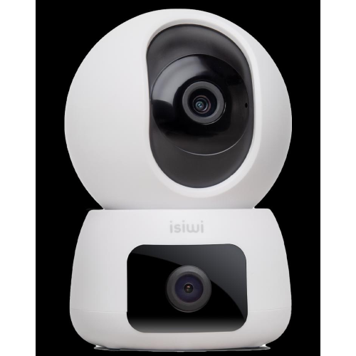 TELECAMERA ISIWI WIRELESS TWIN DOPPIA OTTICA 2K DOME MOTORIZZATA IR LED AUDIO BIDIREZIONALE SD CARD STAND ALONE - ISW-DPI4M2