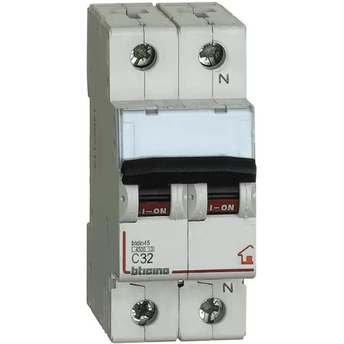 BTICINO BTDIN-RS - MAGNETOTERMICO C32 1P+N 2M 4500A - FC810NC32
