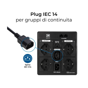 CAVO DI ALIMENTAZIONE SPLITTER DA IEC C14 A 3 X IEC C13 - MU-UPS04